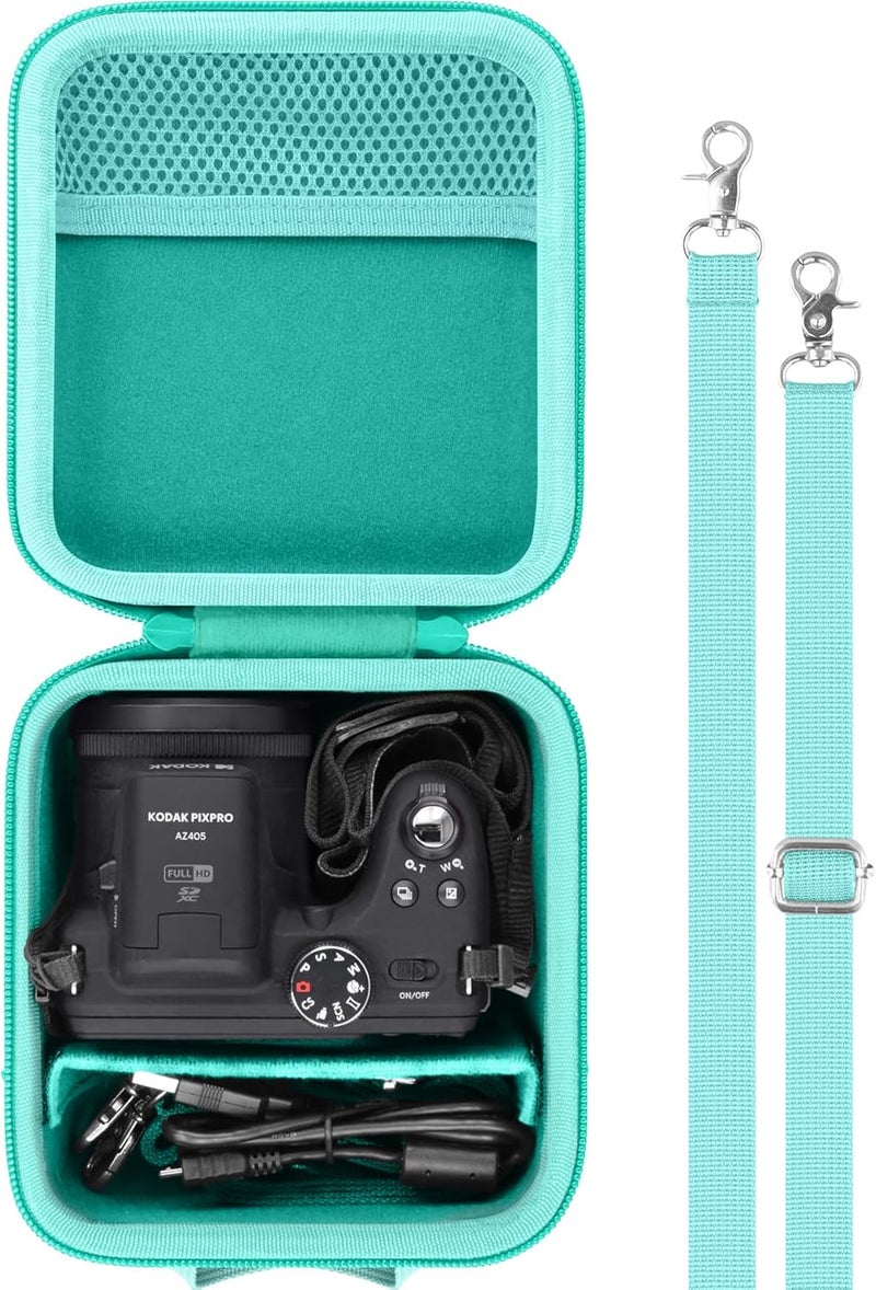 Baval Camera Case Compatible with KODAK PIXPRO AZ405/AZ425/AZ255/AZ401/AZ528 Digital Camera Vlogging Camera(Mint Green Case) - Image 1